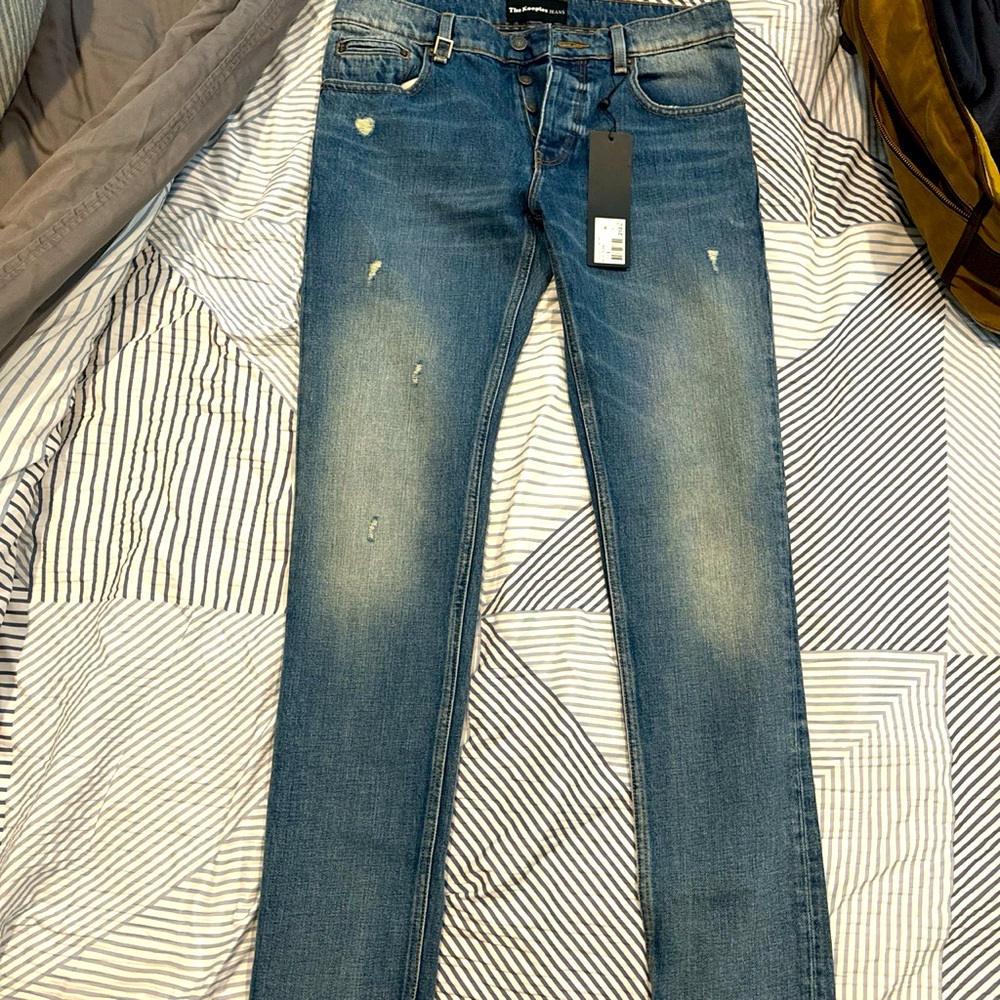 The Kooples Blue Straight-Cut Denim Jeans (Brand New with tags)
